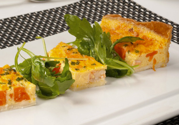 Tartine de calabaza y gambas