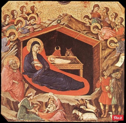 La Maestá. La natividad (h.1308-1311), Duccio di Buoninsegna. Temple sobre tabla. 47,6 x 86,5 cm. Photo Credit: Gallery of Art, Wahington, Estados Unidos.