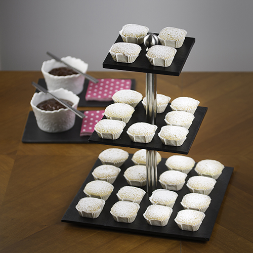 Platos de pizarra – Torre cuadrada.