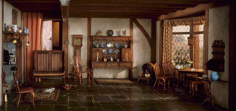 English Cottage Kitchen of the Queen Anne Period, 1702-14, c. 1937