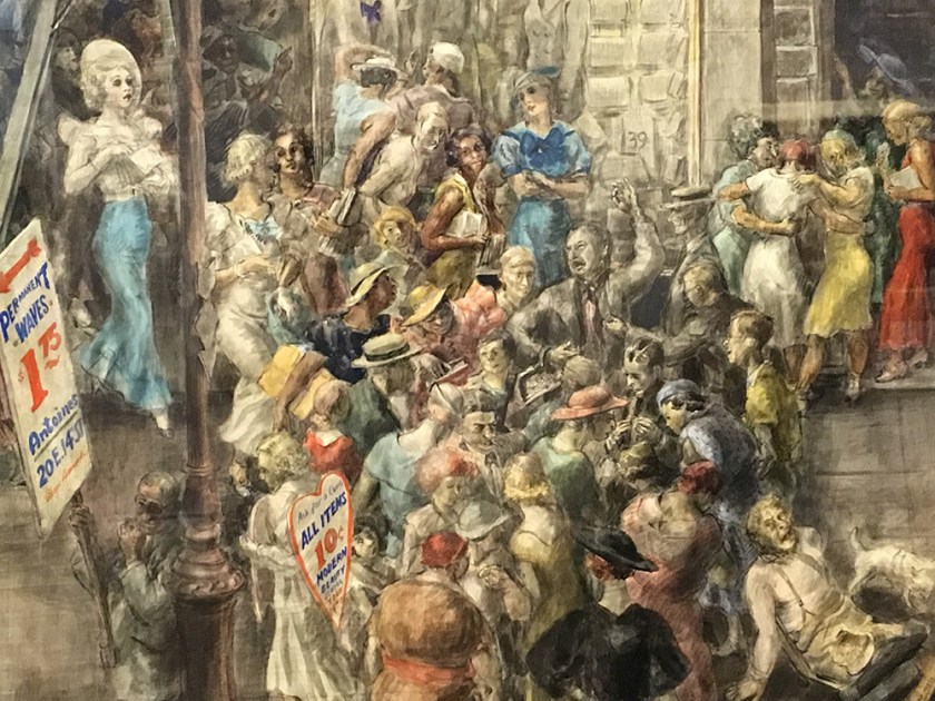 Reginald Marsh, Americano, 1898-1934. In Fourteenth Street, 1934.