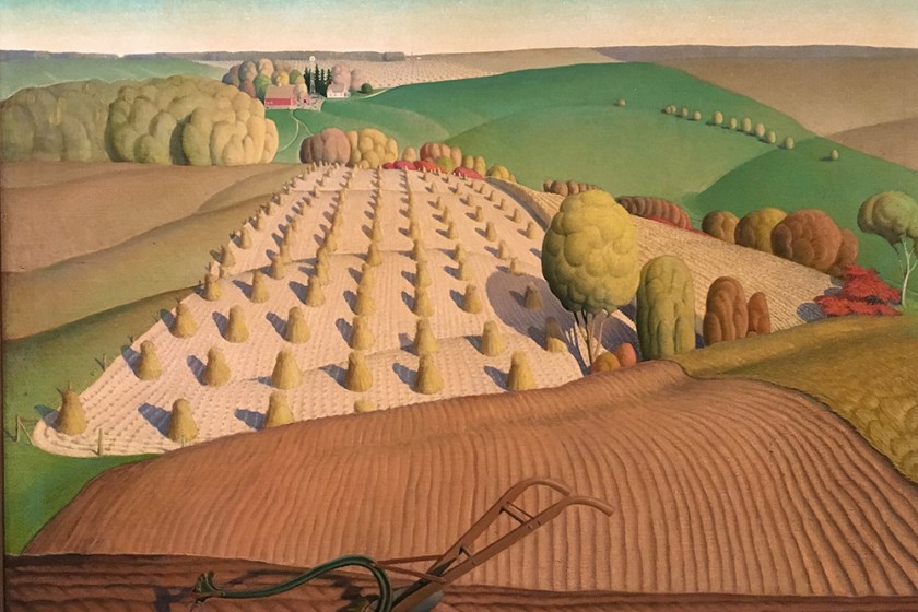 Grant Wood, Americano, 1891-1942. Fall Plowing, 1931.