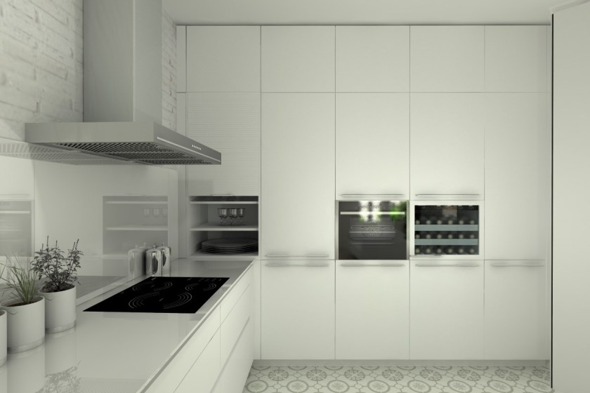 La encimeras de la cocina despejadas